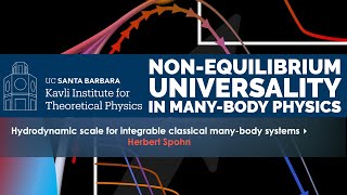 hydrodynamic scale for integrable classical many-body systems ▸ herbert spohn