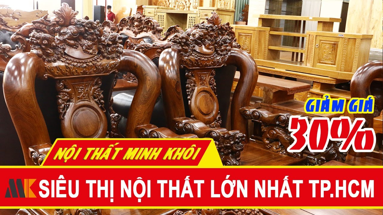 Bộ Salon gỗ cẩm lai siêu phẩm, Tay 14, 10 món – Giảm 30% – Nội Thất Minh Khôi | Salon và các thông tin mới nhất