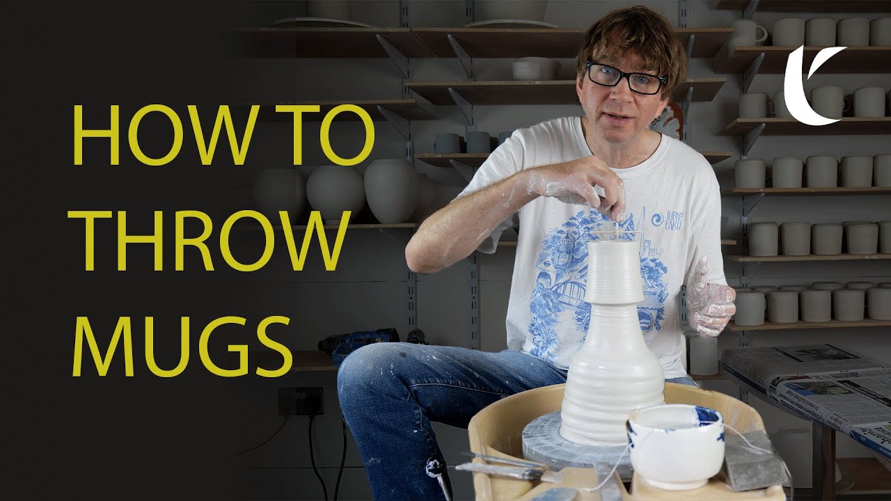How to throw mugs on a potter's wheel - YouTube