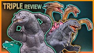 Hiya Toys Godzilla Triple Review 2000, Gmk, King Ghidorah 2.0