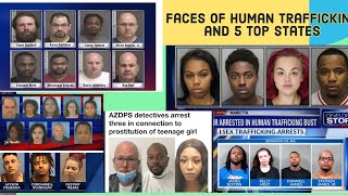 States with the highest Human Trafficking.