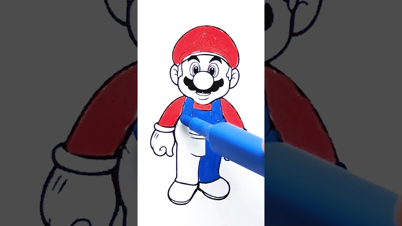 Coloring Mario, Classic Game Character 