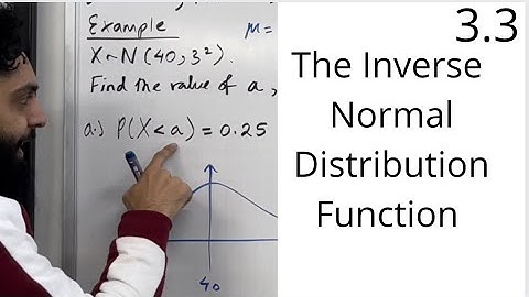 Edexcel A Level Maths: 3.3 The Inverse Normal Distribution Function