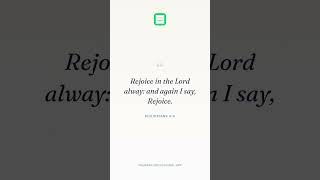 Rejoice in the Lord Always | Philippians 4:4 Daily Scripture #shorts