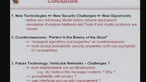 CERIAS Security: On the Evolution of Adversary Models for Security Protocols  6/6