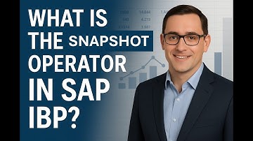 SAP IBP: Question On Snapshot Operator