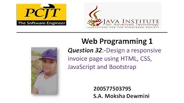 eShop Web Application Development 32 | 1st year | Semester 01 | Java Institute