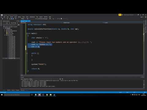 C++ Example 17 - Calculator using functions