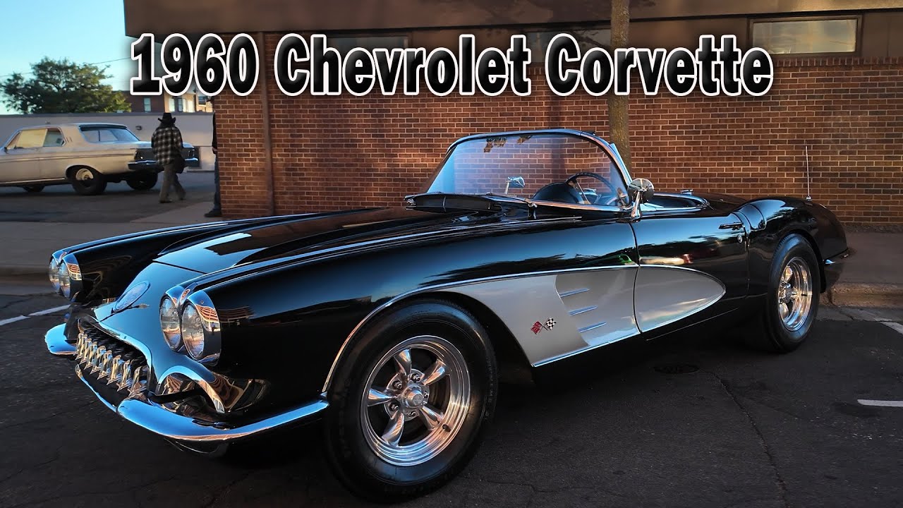 1960 Chevrolet Corvette in Black at Anoka Classic Car Show Vintage American Muscle Car