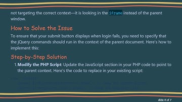 How to Fix jQuery Submit Button Not Displaying When Login Fails