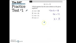SAT Practice Test 1 Math Module 1 Problem 2