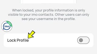 How to turn on Profile Security Lock in Imo Beta screenshot 5