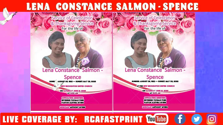 Lena Constance Salmon Spence funeral service