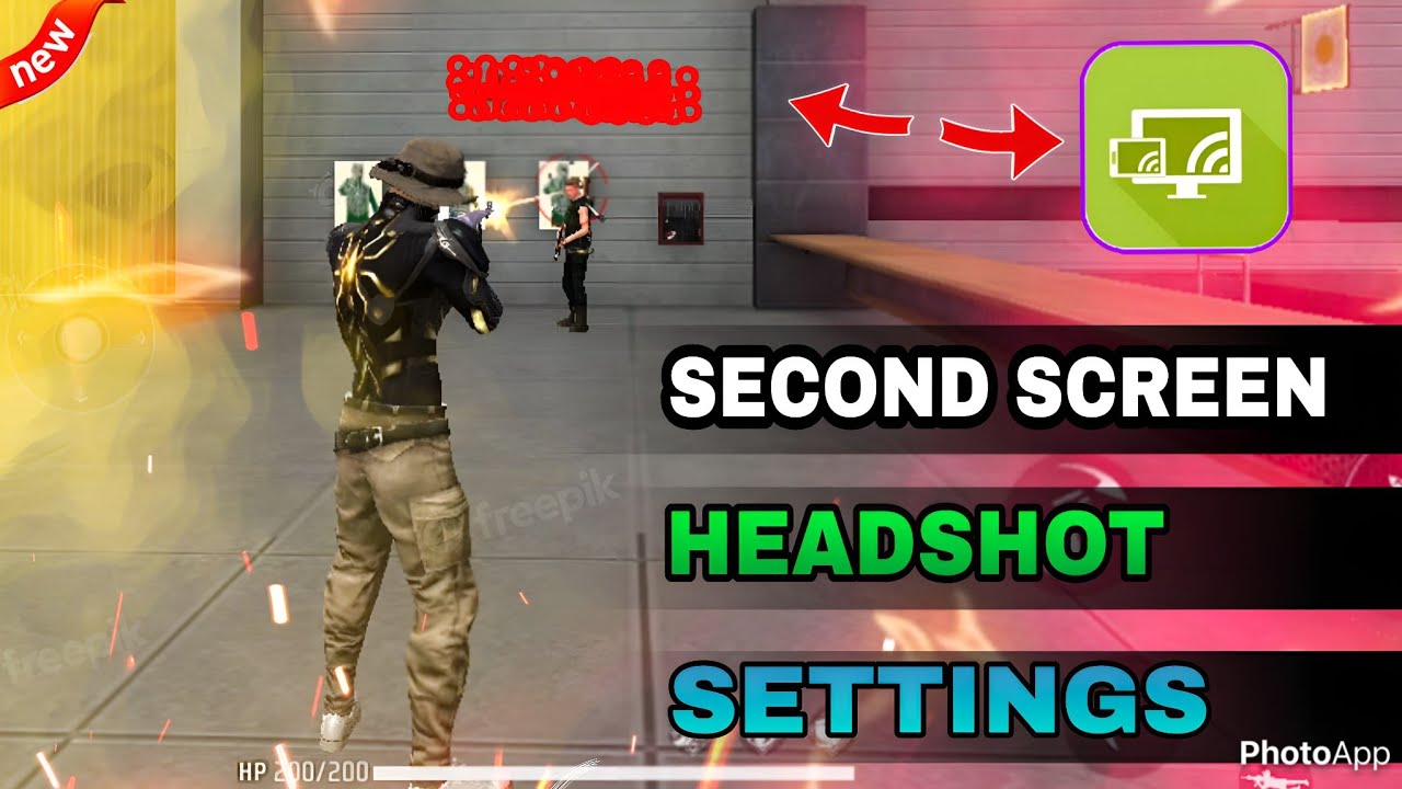 🤫increase your  Headshot  in free fire🎯 ✅SECOND SCREEN Headshot settings