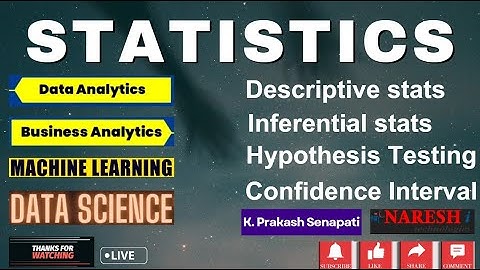 Statistical Concept For Data Analyst & Business Analyst | Mr. Pakash Senapathi