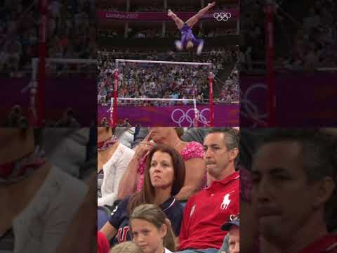 Aly Raisman's parents watching her compete is HILARIOUS! 🤸‍♀️ #Shorts