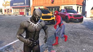 Kara Panter Ve Örümcek Adam Mercedes 6X6 Jip Arabalarla - Gta 5