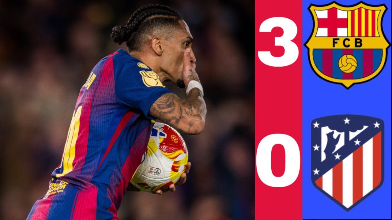 ملخص مباراة برشلونة واتلتيكو مدريد 3-0  كاس ملك اسبانيا | اهداف برشلونة اليوم  