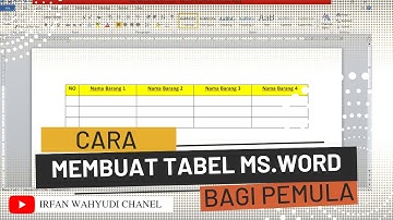 Cara Membuat Tabel Sederhana Di M.S Word Bagi Pemula