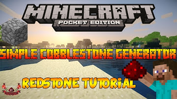 Minecraft PE Simple Cobblestone Generator - Tutorial (No Redstone)