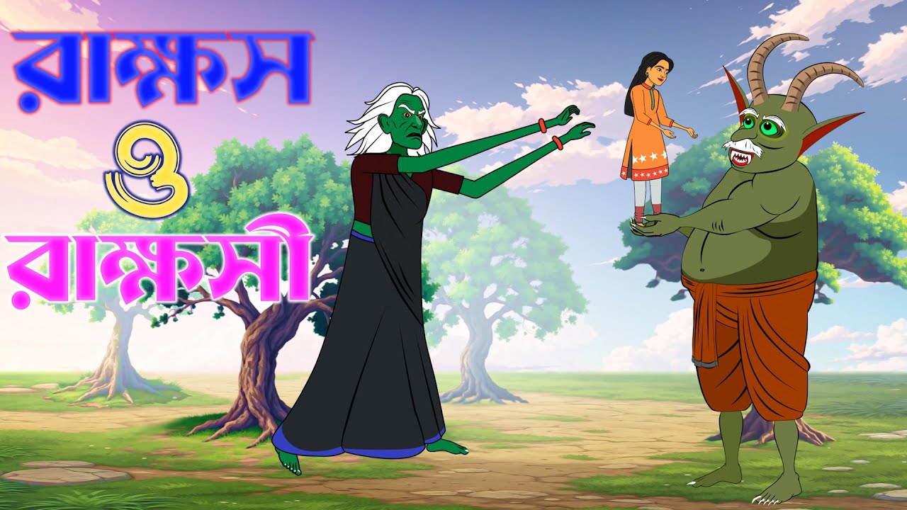 রাক্ষস ও রাক্ষসী | Rakkoser Cartoon | Bengali Horror Story | S Toon Bangla