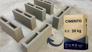 How many blocks can l make with a bag of cement