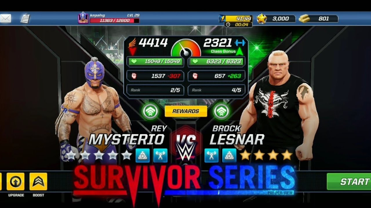 WWE Mayhem Rey mysterio vs Brock Lesnar Survivor series By Bacxer Gaming