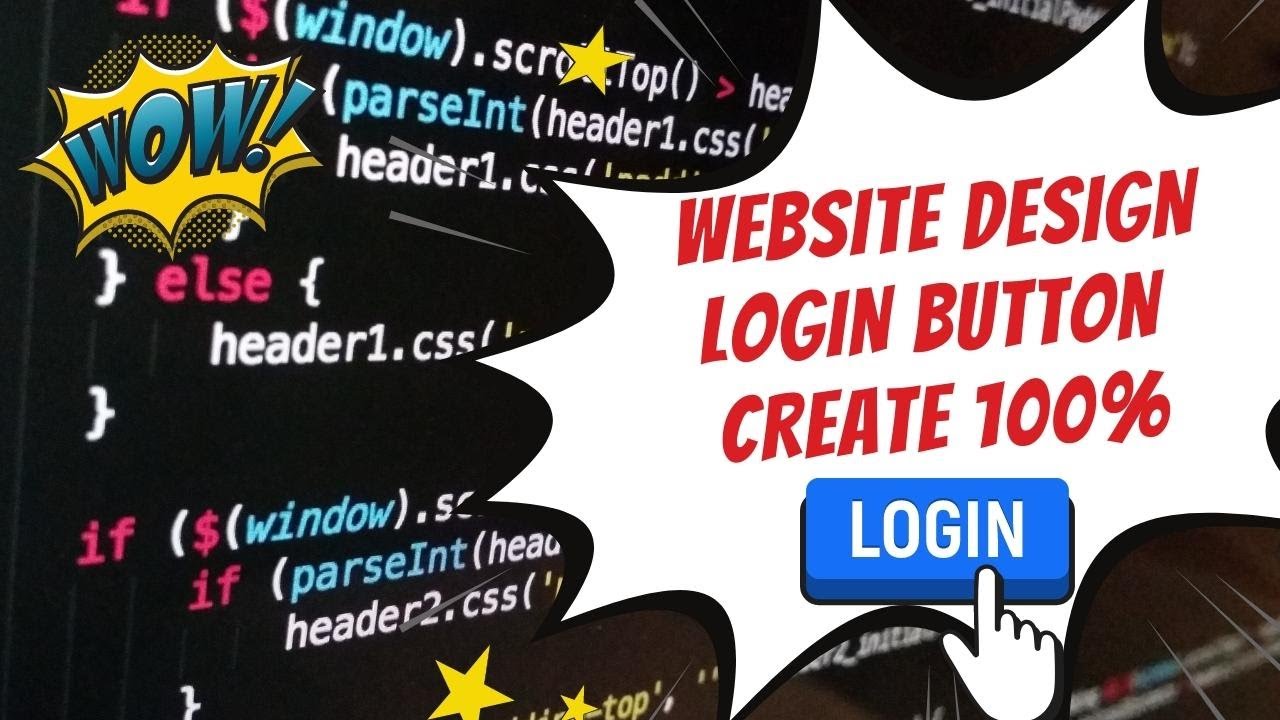 Html Login Button Create 100 Youtube