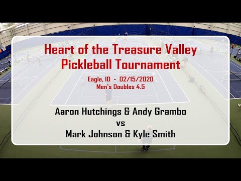2020 Heart of the Treasure Valley Pickleball - 4.5 Men's Double - Hutchings/Grambo vs Johnson/Smith