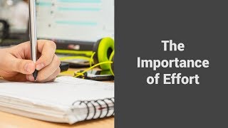 MOOC USSV101x | Metacognition and Mindset | The Importance of Effort