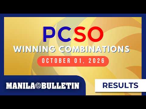 Lotto Draw Results, October 1, 2026 | Super Lotto 6/49, Lotto 6/42, 6D, 3D, 2D
