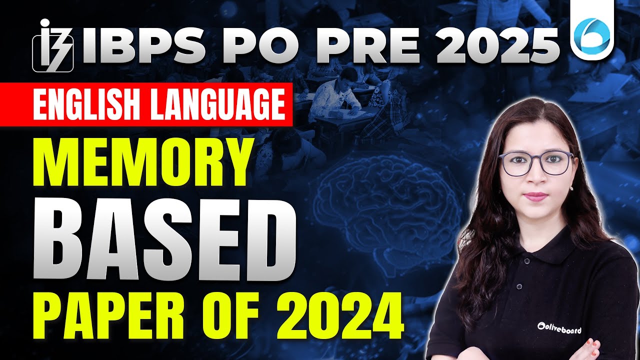 IBPS PO Pre 2025 | English Language | Memory Based Paper 2024 | By Saba ...