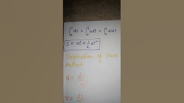 #shorts|second equation of motion class11|Derivation of second equation of motion by calculus method