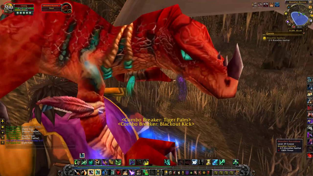 Bloodfen Feathers Quest ID 27407 Playthrough Dustwallow Marsh - YouTube