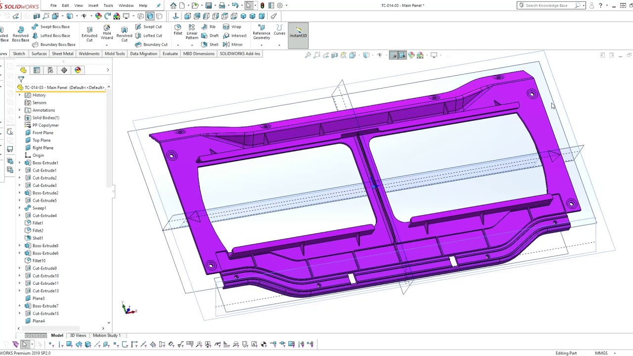 CAD Modelling TC 014 01 Side Panel - YouTube