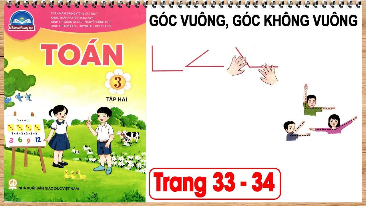 Toán 3 chân trời sáng tạo tập 2 trang 33 | Góc vuông góc không vuông