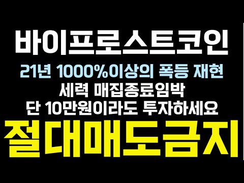   바이프로스트코인 BFC 21년 1000 이상의 폭등 다시 시작합니다 세력매집종료임박