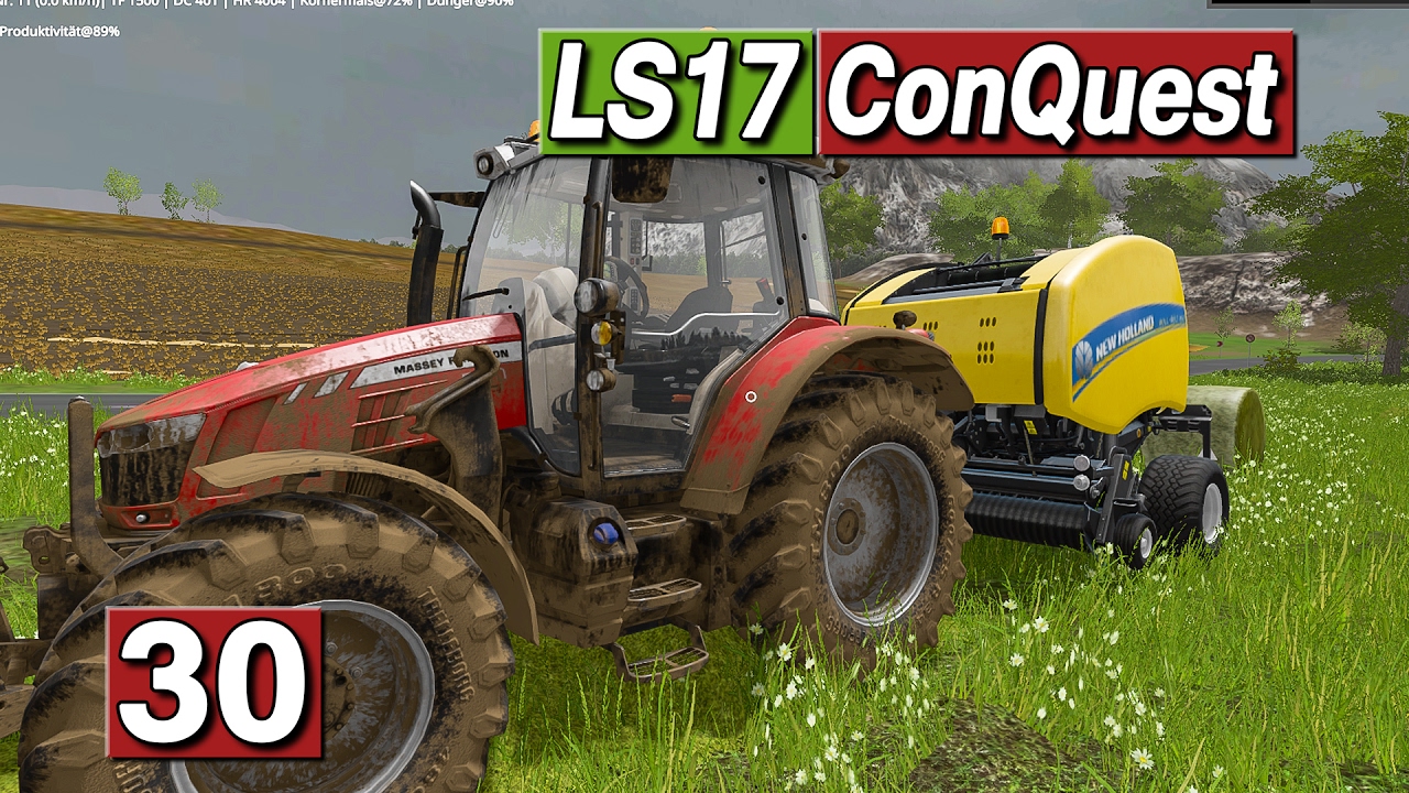 LS17 | Rundballen pressen ► LS17 ConQuest Nicolonia & Kuhn DLC #30