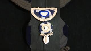 jute hair cilp #new #diy #art #craft #handmade #jute #hairclips #mirror #kori #blue #hairbun #white