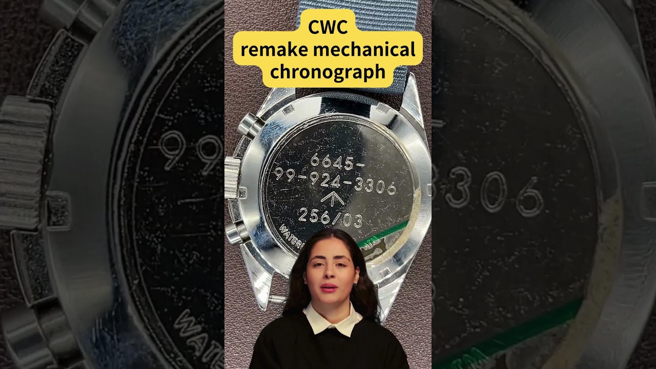 CWC.1970 remake mechanical chronograph.broad arrow mark.Cal. 7760.BOX and certificate included.