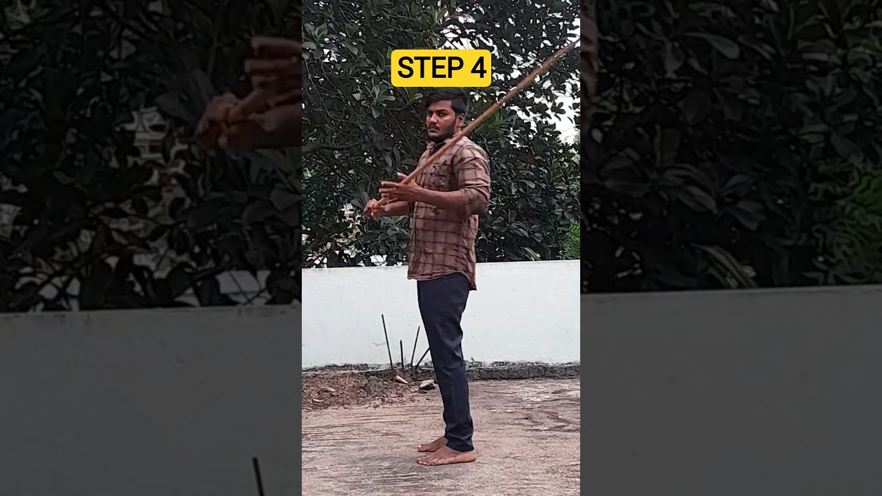 Silambam Stick Rotation Training 4 | Step by Step Stick Rotation