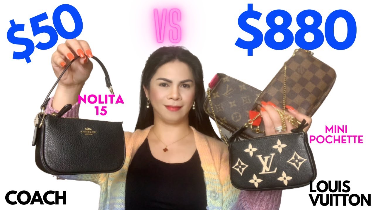 COMPARISON: Louis Vuitton Mini Pochette vs Coach Nolita 15 + Boxy Cosmetic