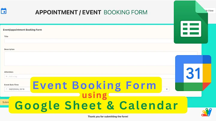 Event/Appointment Form | Google Calendar and Google Sheets Integration #googlesheets