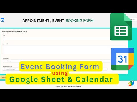 Event/Appointment Form | Google Calendar and Google Sheets Integration #googlesheets