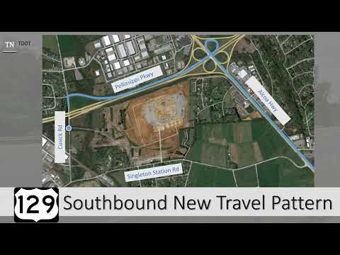 Alcoa Highway at Singleton Station New Traffic Pattern and Travel Path   Video Clip