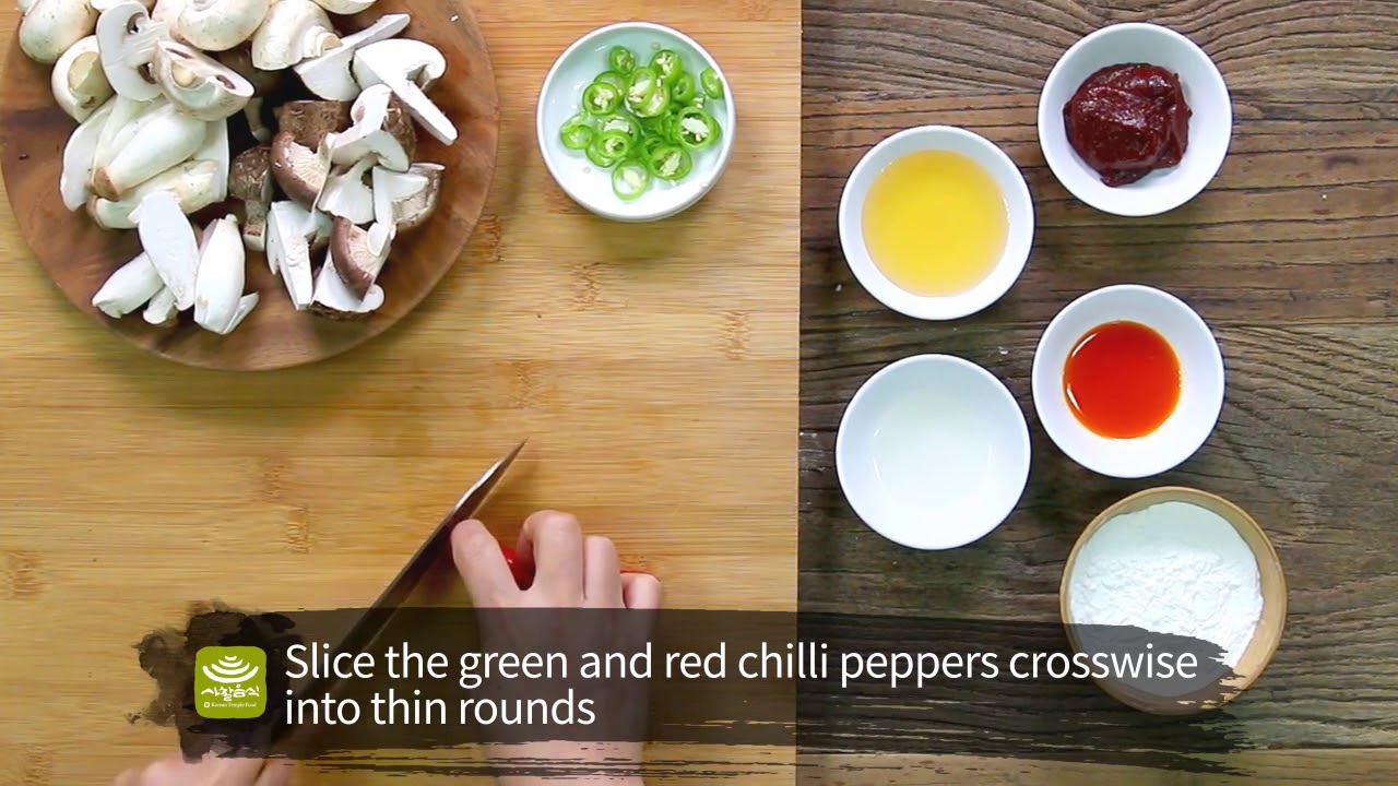 [Tasting Korean Temple Food] Deepfried mushrooms with sweet sauce