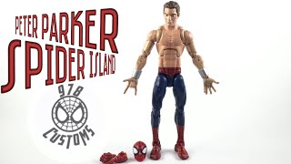 Peter Parker Spider Island Custom Marvel Legends Spider-Man 6 action figure toy review