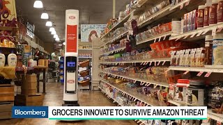 Amazon Threat Forces Grocers to Go High-Tech
