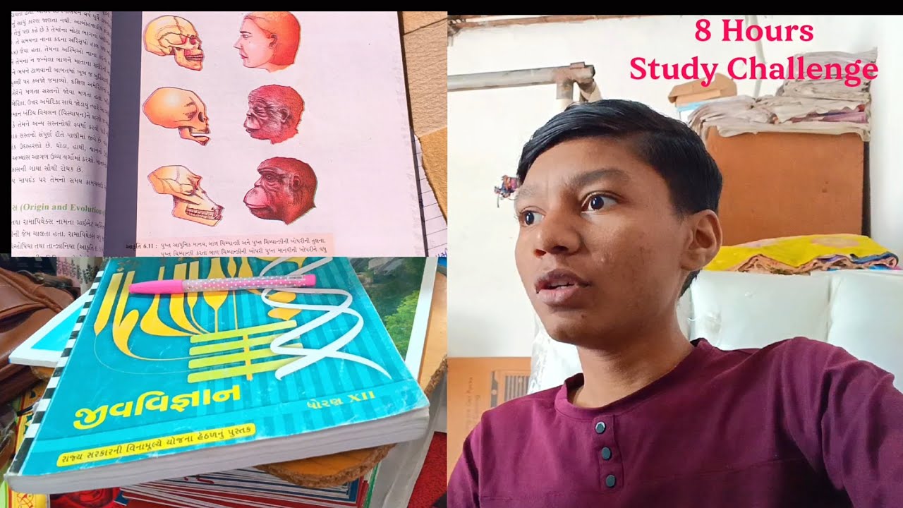 8 Hours Study Challenge । Biology Maja aa Gaya Bhai । Tarun Parmar Vlogs। Long Vlog। Vlog 65