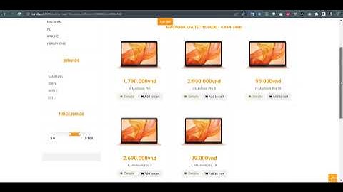 Bài 51 : Lọc giá theo thanh lọc 2 | Web bán hàng Codeigniter